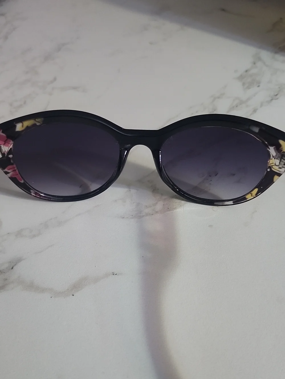 Nanette Lepore Cat-Eye Translucent Floral Sunglasses